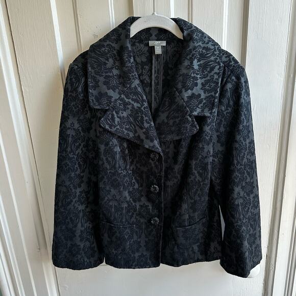 J Jill Damask Jacquard Jacket - Picture 2 of 8